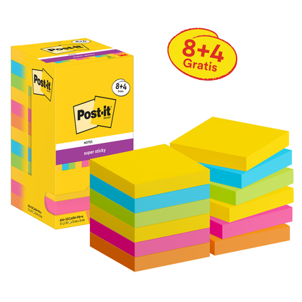Post-it® Haftnotiz Super Sticky Notes Carnival Collection Produktbild pa_produktabbildung_1 XL