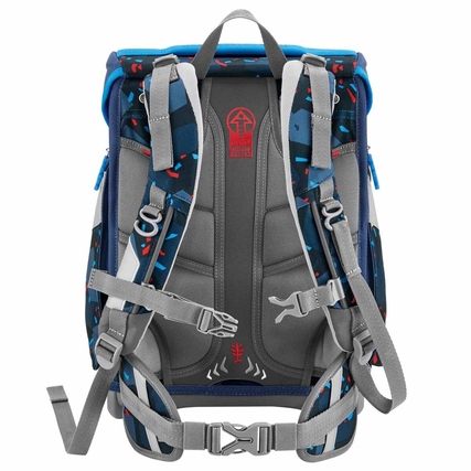 Rückansicht des Step by Step Schulranzens SPACE mit verstellbaren Gurten und ergonomischem Design.