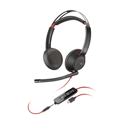 Poly Headset Blackwire 5220 USB-C, 3,5 mm Klinkenstecker schwarz