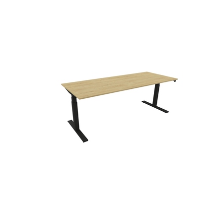 NowyStyl Schreibtisch eModel 3.0 2.000 x 650-1.310 x 800 mm (B x H x T) schwarz hamilton oak Produktbild pa_produktabbildung_1 XL