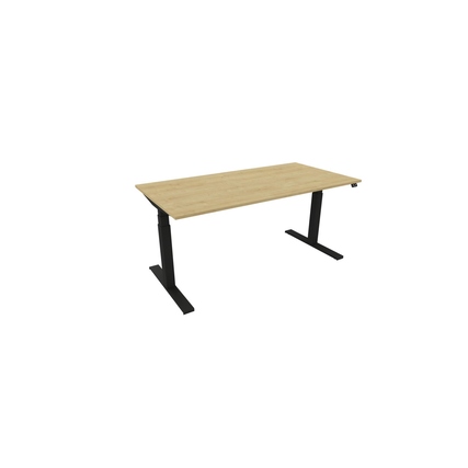NowyStyl Schreibtisch eModel 3.0 1.600 x 650-1.310 x 800 mm (B x H x T) schwarz hamilton oak Produktbild pa_produktabbildung_1 XL