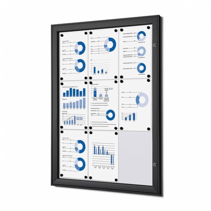 Showdown® Displays Schaukasten 9 x DIN A4 anthrazit Produktbild pa_anwendungsbeispiel_1 XL