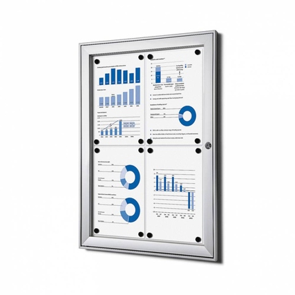 Showdown® Displays Schaukasten 4 x DIN A4 silber Produktbild pa_anwendungsbeispiel_1 XL
