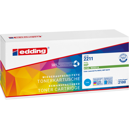 edding Toner Kompatibel mit HP 415A cyan Produktbild pa_produktabbildung_1 XL