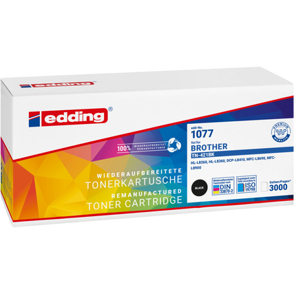 edding Toner Kompatibel mit Brother TN-421BK schwarz Produktbild pa_produktabbildung_1 XL