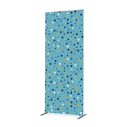 Showdown® Displays Trennwand Deko Punkte 100 x 200 x 45 cm (B x H x T) blau Produktbild pa_produktabbildung_1 XL