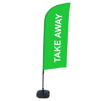 Showdown® Displays Werbesegel TAKE AWAY grün Produktbild pa_produktabbildung_1 XL