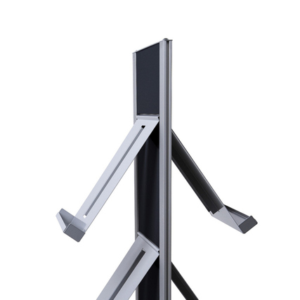 Showdown® Displays Prospektständer Design DIN A4 schwarz/alu Produktbild pa_produktabbildung_2 XL