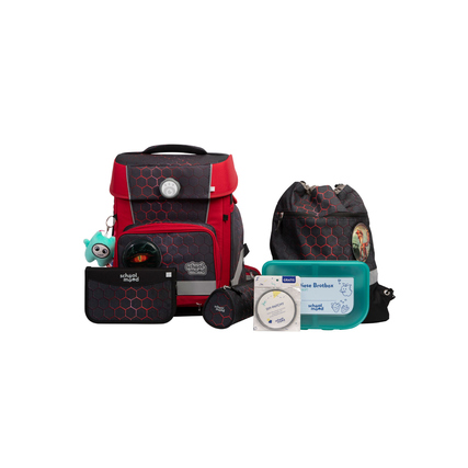 school mood Schulranzen Champion Maxx Pro 30 x 40 x 23 cm (B x H x T) 22l Magnetverschluss Gewicht: 1.165g Polyester mehrfarbig Mika (Drache)