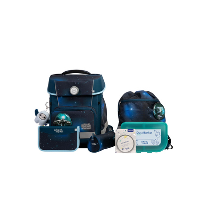 school mood Schulranzen Champion Maxx Pro 30 x 40 x 23 cm (B x H x T) 22l Magnetverschluss Gewicht: 1.165g Polyester mehrfarbig Moritz (Weltall)