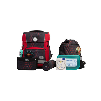 school mood Schulranzen Champion Pro 30 x 40 x 23 cm (B x H x T) 21,5l Magnetverschluss Gewicht: 1.010g Polyester mehrfarbig Mika (Drache)