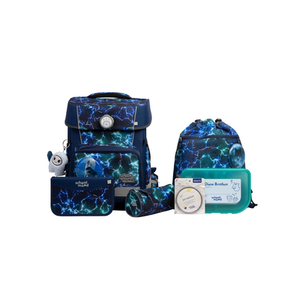 school mood Schulranzen Champion Pro 30 x 40 x 23 cm (B x H x T) 21,5l Magnetverschluss Gewicht: 1.010g Polyester mehrfarbig Felix (Wolf)