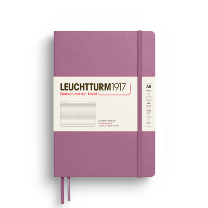 LEUCHTTURM 1917 Notizbuch Medium DIN A5 Hardcover liniert dusty rose Produktbild pa_produktabbildung_1 XL