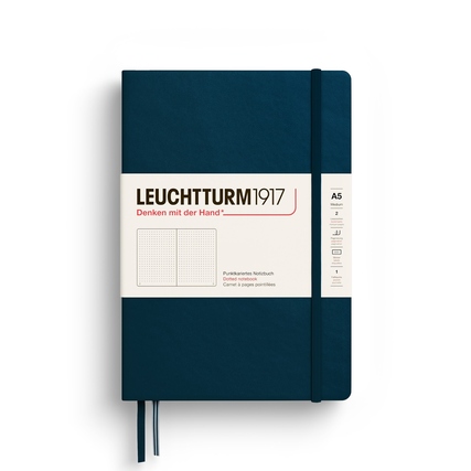 LEUCHTTURM 1917 Notizbuch Medium DIN A5 Hardcover punktkariert (dotted) deep sea Produktbild pa_produktabbildung_1 XL