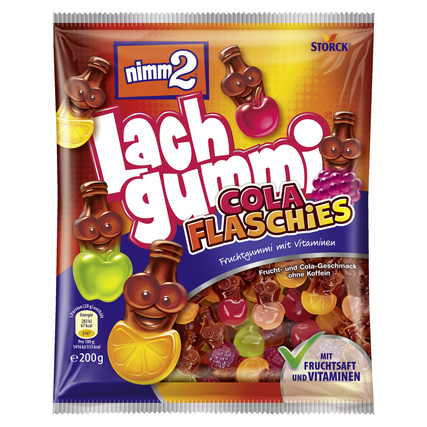 nimm2 Fruchtgummi Lachgummi Cola Flaschies 200 g/Pack. Produktbild pa_produktabbildung_1 XL