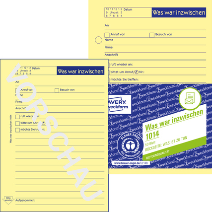 Avery Zweckform Gesprächsnotiz 1014 DIN A6 50 Bl.