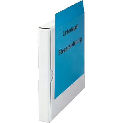 EICHNER Präsentationsringbuch und Schuber mit beschrifteter Frontansicht, als Anwendung gezeigt.