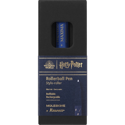 Gelschreiber in Geschenkverpackung mit Harry-Potter-Motiv und Sichtfenster auf die Mine.