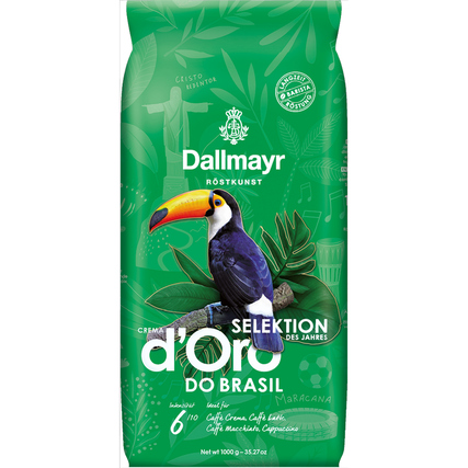 Kaffeepaket mit Elefantenmotiv, enthält Dallmayr Crema d'Oro Africa, 1000 g.