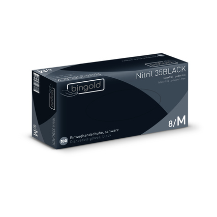 BINGOLD Einweghandschuhe Nitril 35BLACK M Produktbild pa_produktabbildung_1 XL