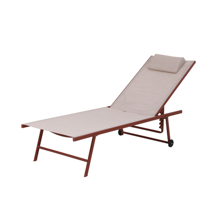 BEST Gartenliege Travis terrakotta/beige Produktbild pa_produktabbildung_1 XL