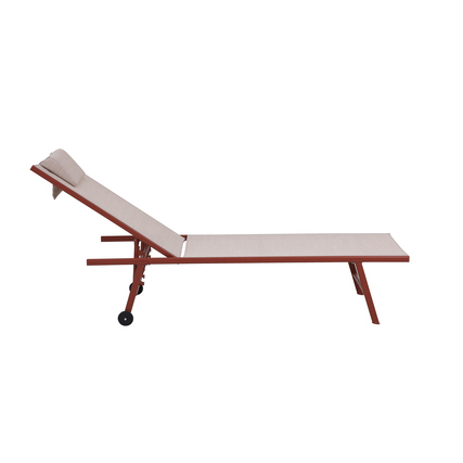 BEST Gartenliege Travis terrakotta/beige Produktbild pa_produktabbildung_2 XL