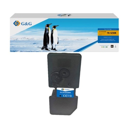 Toner in schwarzer Kartusche mit Verpackung, die Pinguine zeigt und die Produktbezeichnung enthält.