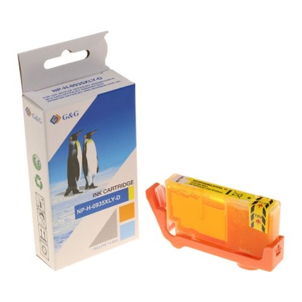 Gelbe Tintenpatrone G&G mit Verpackung, geeignet für HP 935XL.