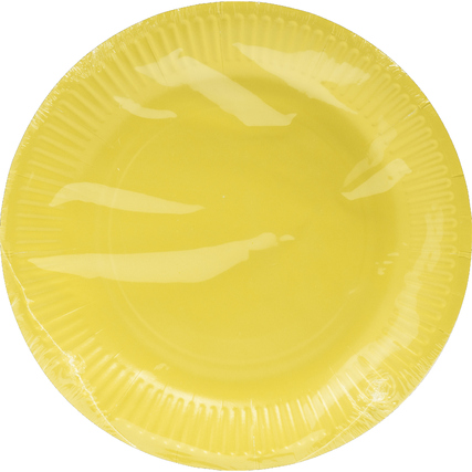 PROnappe Speiseteller Einweg 23cm gelb 20 St./Pack.