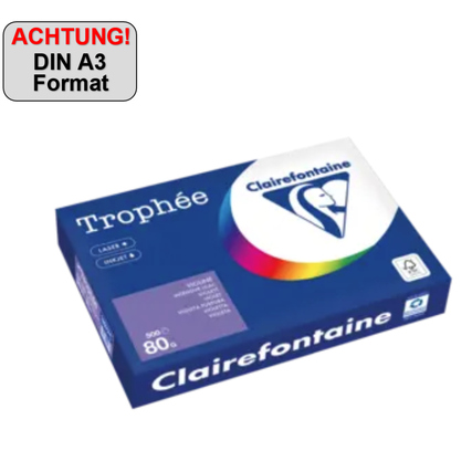 Clairefontaine Kopierpapier Trophée Color DIN A3 *80 g/m²* *500 Bl./Pack.* violett Produktbild pa_produktabbildung_1 XL
