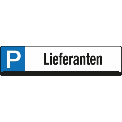 EICHNER Hinweisschild Parkplatz Lieferanten Produktbild pa_produktabbildung_1 XL