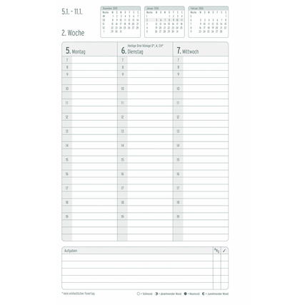 Chronoplan Buchkalender White Edition 2026 Produktbild pa_produktabbildung_2 XL