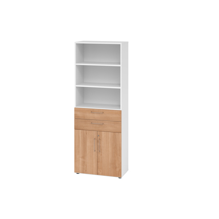 Hammerbacher Regalschrank V9 Advanced weiß nussbaum Produktbild pa_produktabbildung_1 XL