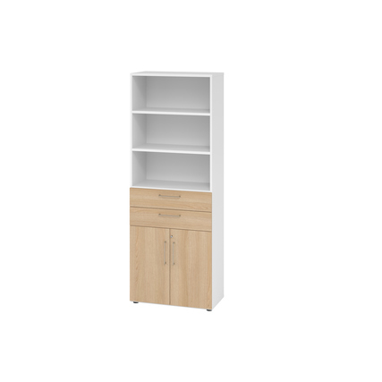 Hammerbacher Regalschrank V9 Advanced weiß eiche Produktbild pa_produktabbildung_1 XL