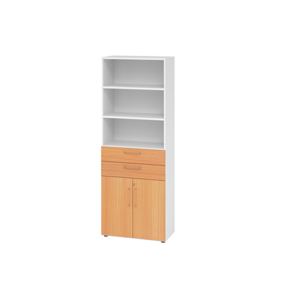 Hammerbacher Regalschrank V9 Advanced weiß buche Produktbild pa_produktabbildung_1 XL