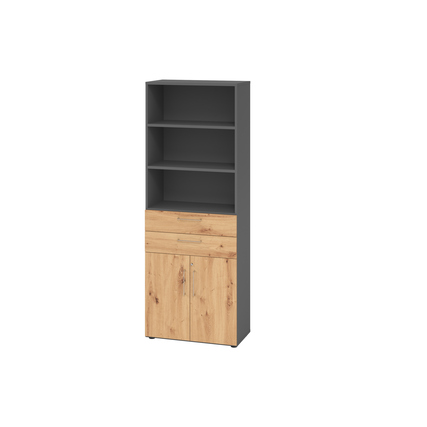 Hammerbacher Regalschrank V9 Advanced graphit asteiche Produktbild pa_produktabbildung_1 XL