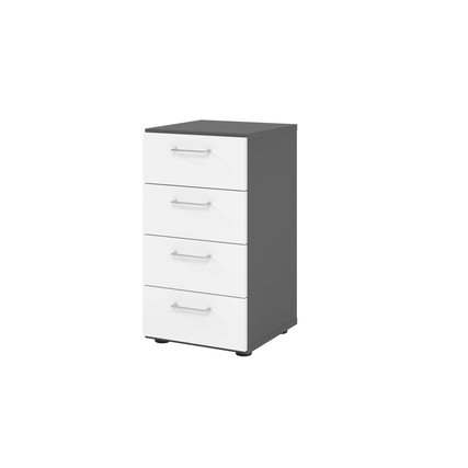 Hammerbacher Schubladenschrank V9 Advanced weiß graphit Produktbild pa_produktabbildung_1 XL