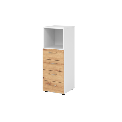 Hammerbacher Regalschrank V9 Advanced weiß asteiche Produktbild pa_produktabbildung_1 XL