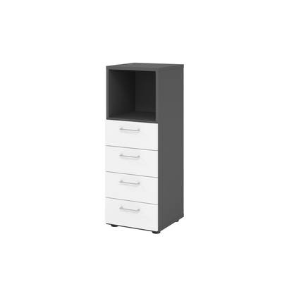 Hammerbacher Regalschrank V9 Advanced graphit weiß Produktbild pa_produktabbildung_1 XL