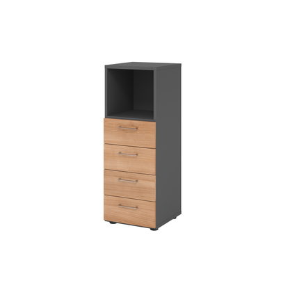Hammerbacher Regalschrank V9 Advanced graphit nussbaum Produktbild pa_produktabbildung_1 XL