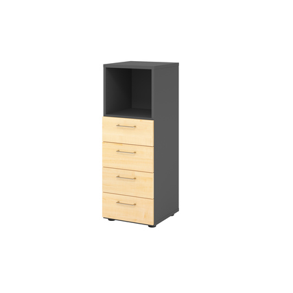 Hammerbacher Regalschrank V9 Advanced graphit ahorn Produktbild pa_produktabbildung_1 XL