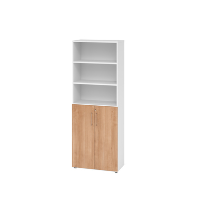 Hammerbacher Regalschrank V9 Advanced weiß nussbaum Produktbild pa_produktabbildung_1 XL