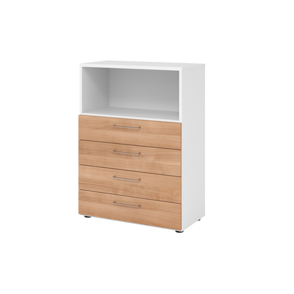 Hammerbacher Regalschrank V9 Advanced weiß nussbaum Produktbild pa_produktabbildung_1 XL