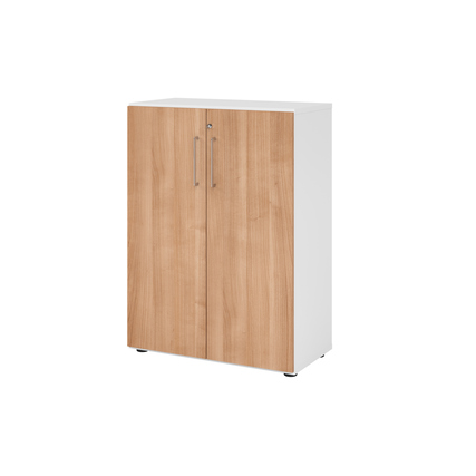 Hammerbacher Flügeltürenschrank V9 Advanced weiß nussbaum Produktbild pa_produktabbildung_1 XL