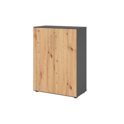 Hammerbacher Flügeltürenschrank V9 Advanced graphit asteiche Produktbild pa_produktabbildung_1 XL