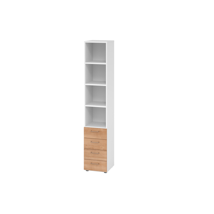 Hammerbacher Regalschrank V9 Advanced weiß nussbaum Produktbild pa_produktabbildung_1 XL