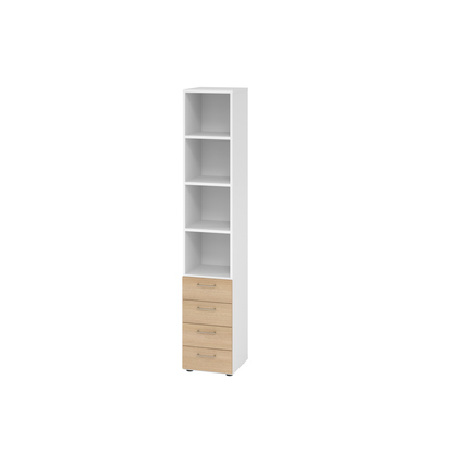 Hammerbacher Regalschrank V9 Advanced weiß eiche Produktbild pa_produktabbildung_1 XL