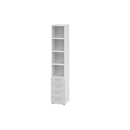 Hammerbacher Regalschrank V9 Advanced weiß grau Produktbild pa_produktabbildung_1 XL
