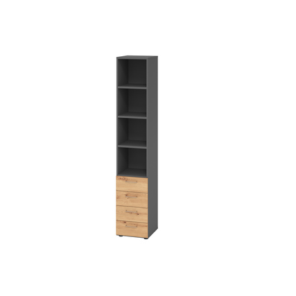 Hammerbacher Regalschrank V9 Advanced graphit asteiche Produktbild pa_produktabbildung_1 XL