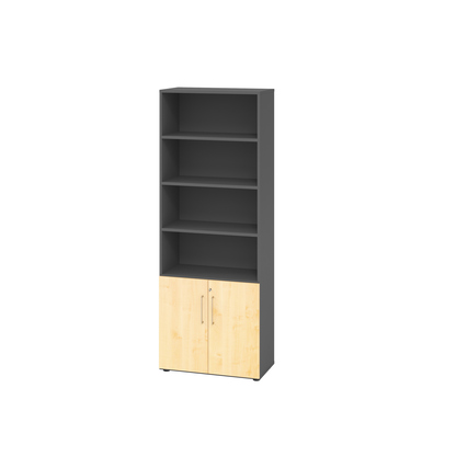 Hammerbacher Regalschrank V9 Advanced graphit ahorn Produktbild pa_produktabbildung_1 XL